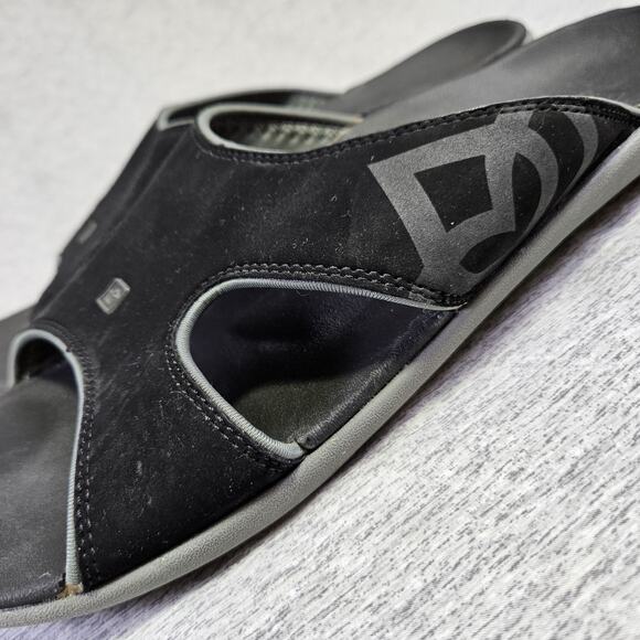 Spenco Kholo Mens 13 Orthotic Slides Sandals Slip On Black Arch Support Carbon - Picture 6 of 16